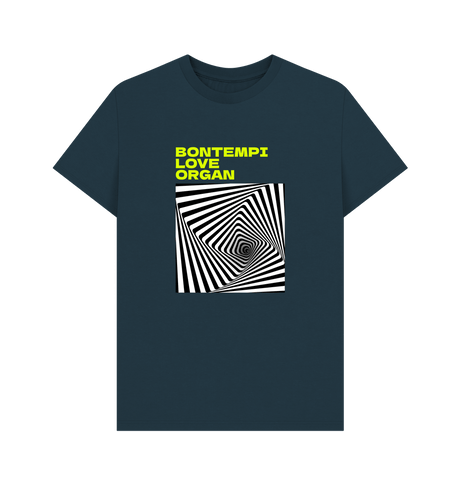 Denim Blue Bontempi Love Organ Green & Black Graphic Mens T-Shirt