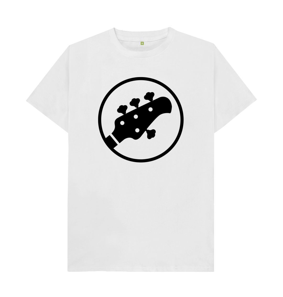 White Mens Stingray Guitar head t-shirt
