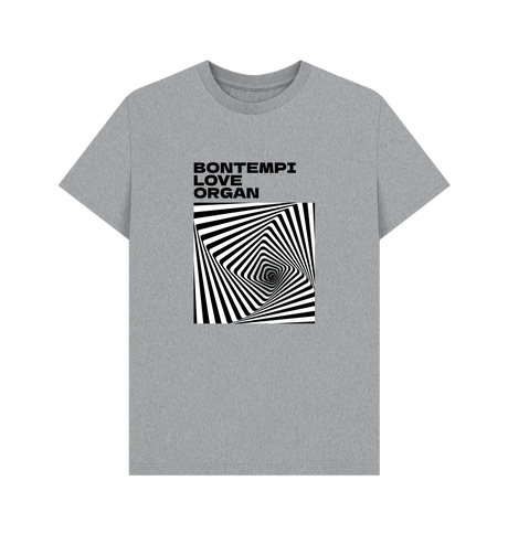 Athletic Grey Bontempi Love Organ Black & White Graphic Mens T-Shirt