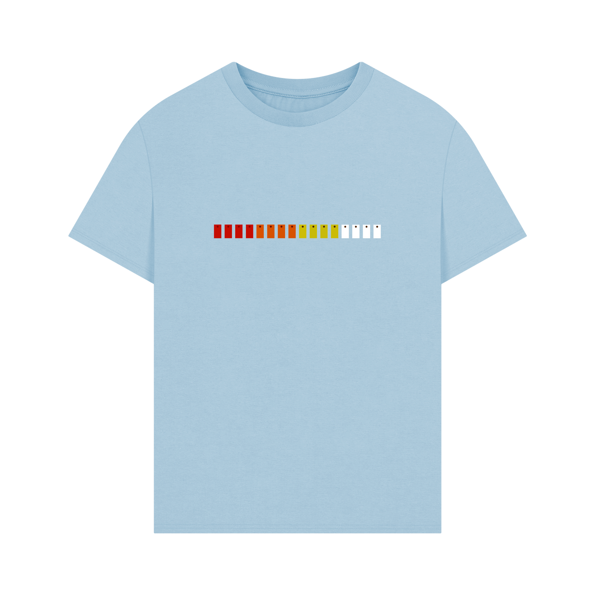 Milky Blue Printed T-shirt Front