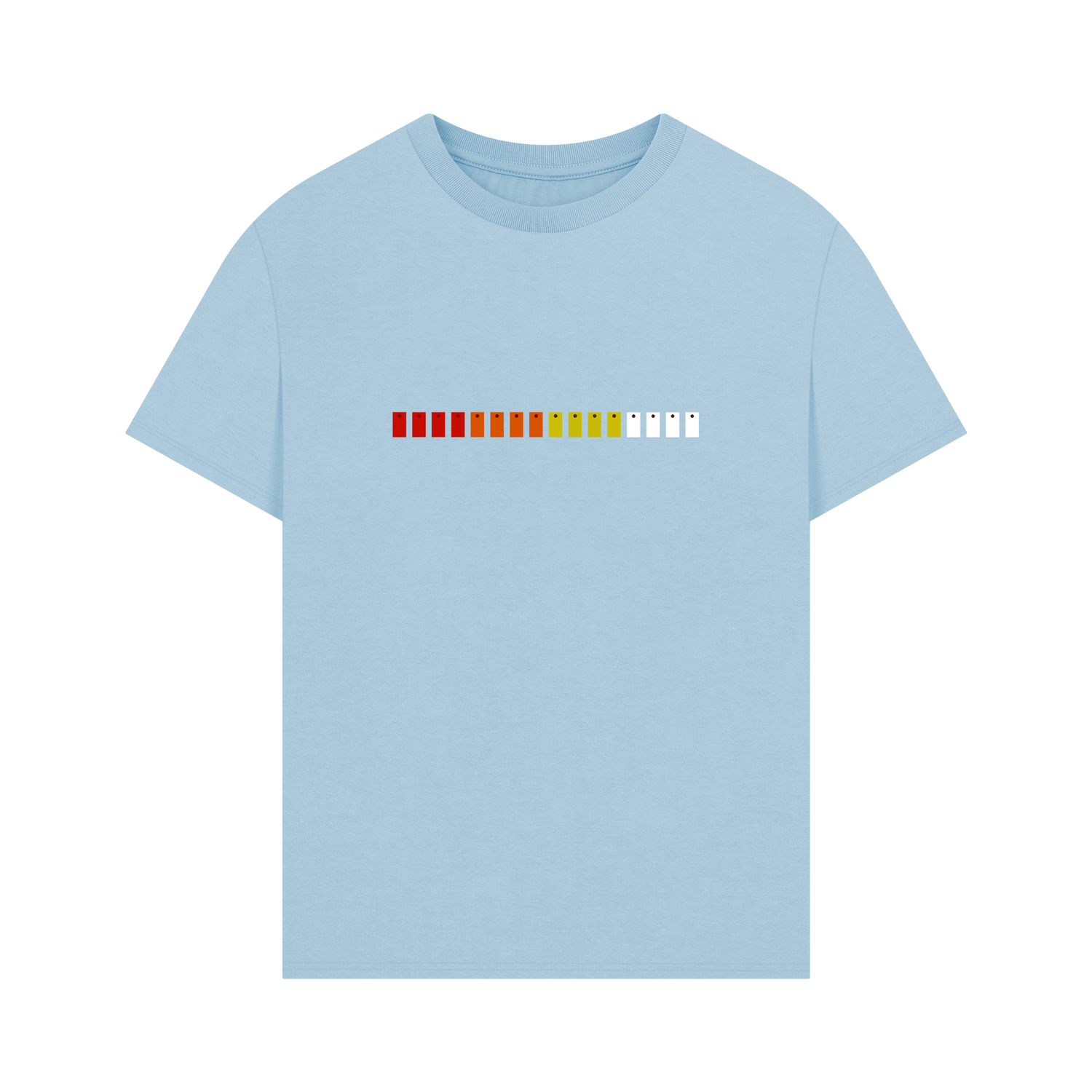 Milky Blue Printed T-shirt Front