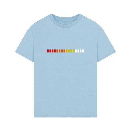 Milky Blue Printed T-shirt Front