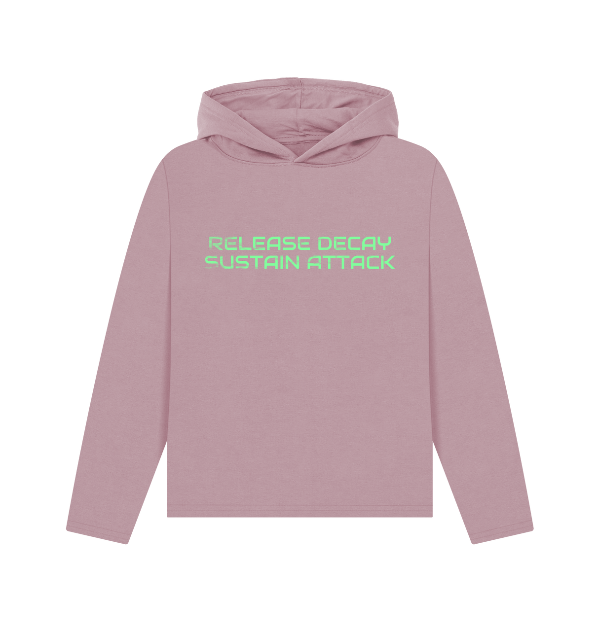 Mauve Printed Hoody Front