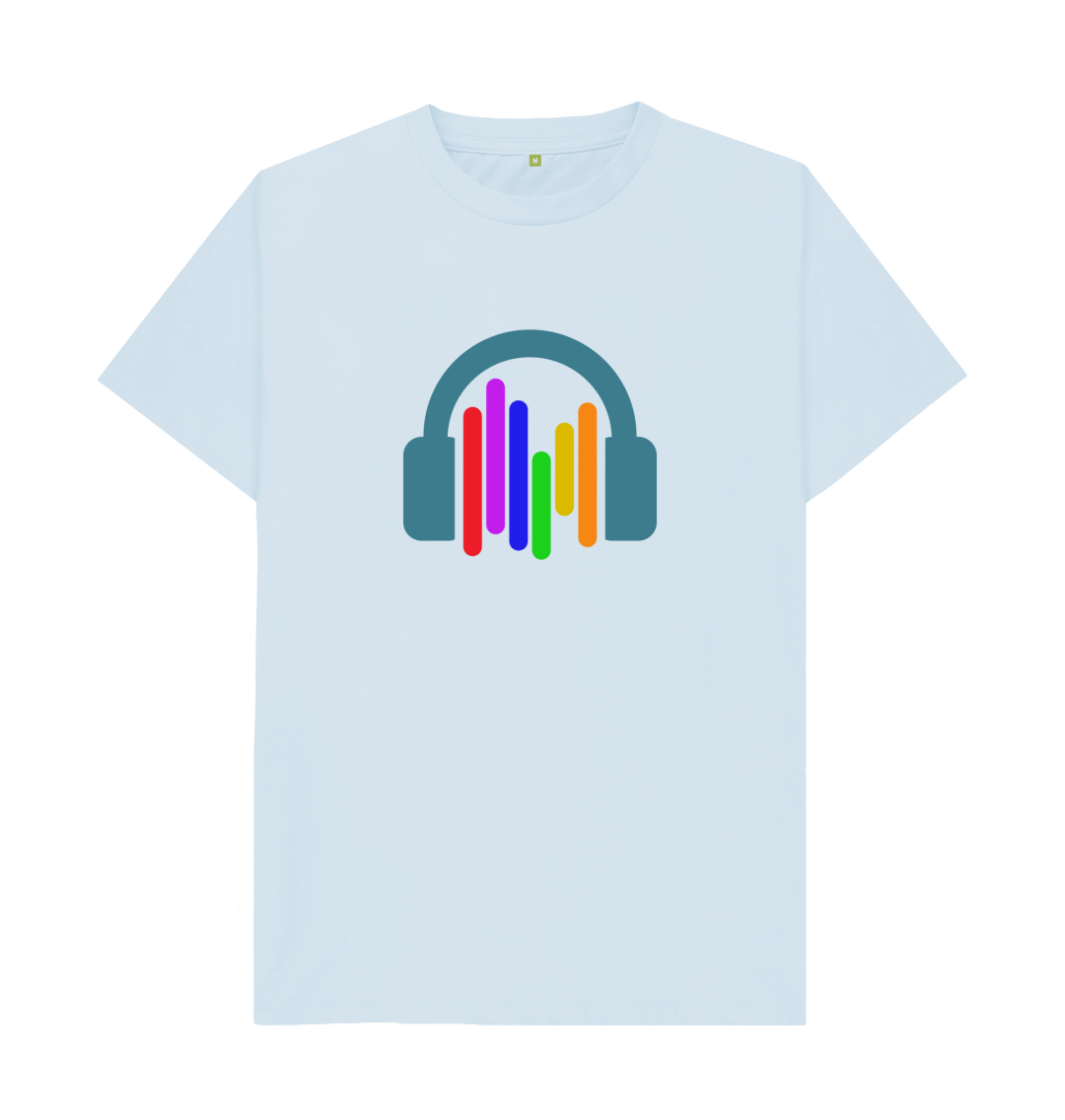Sky Blue Printed T-shirt Front