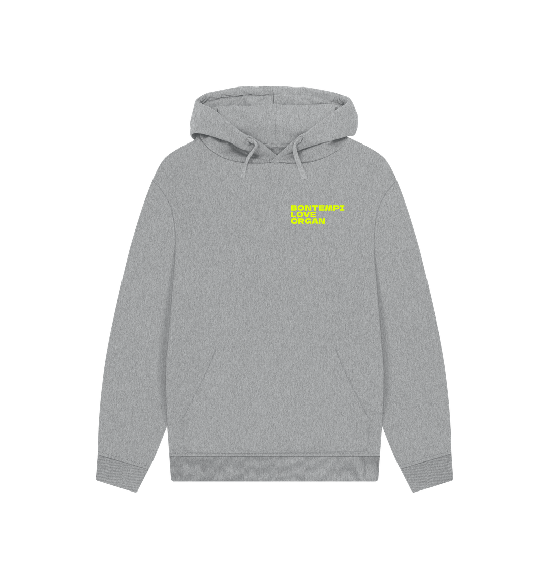 Athletic Grey Bontempi Love Organ Unisex Hoodie with pocket logo