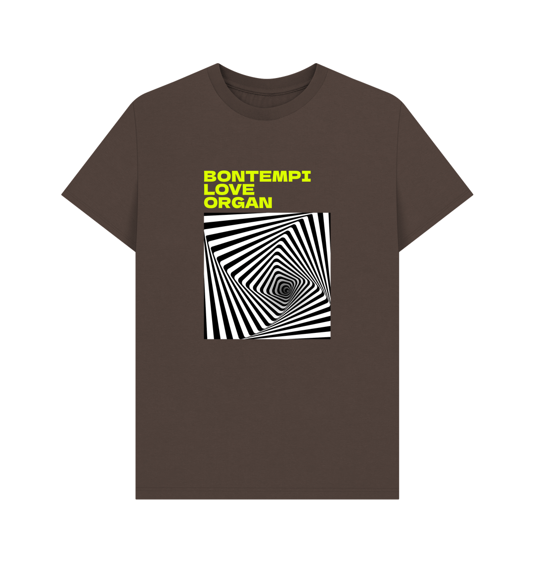 Chocolate Bontempi Love Organ Green & Black Graphic Mens T-Shirt