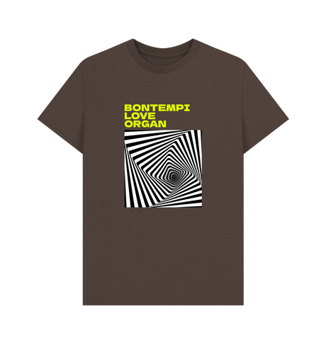 Chocolate Bontempi Love Organ Green & Black Graphic Mens T-Shirt