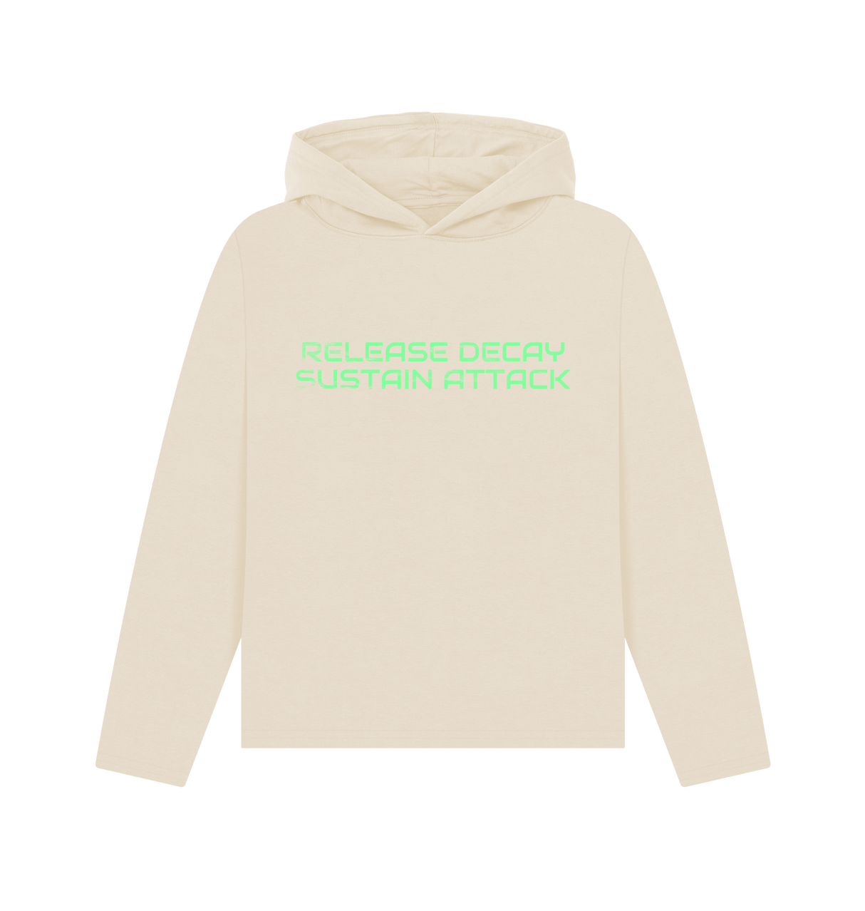 Oat Printed Hoody Front