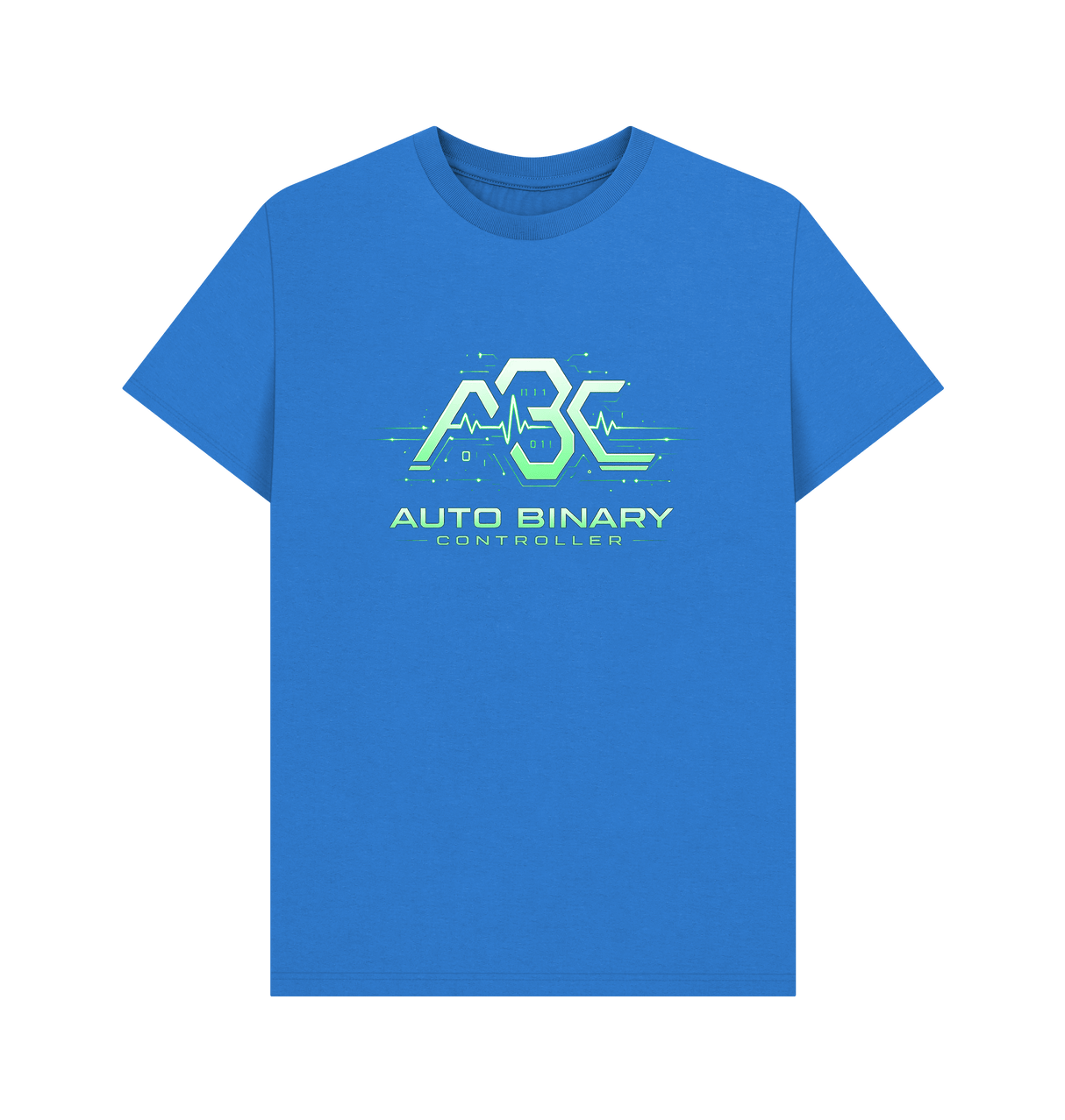 Bright Blue Printed T-shirt Front