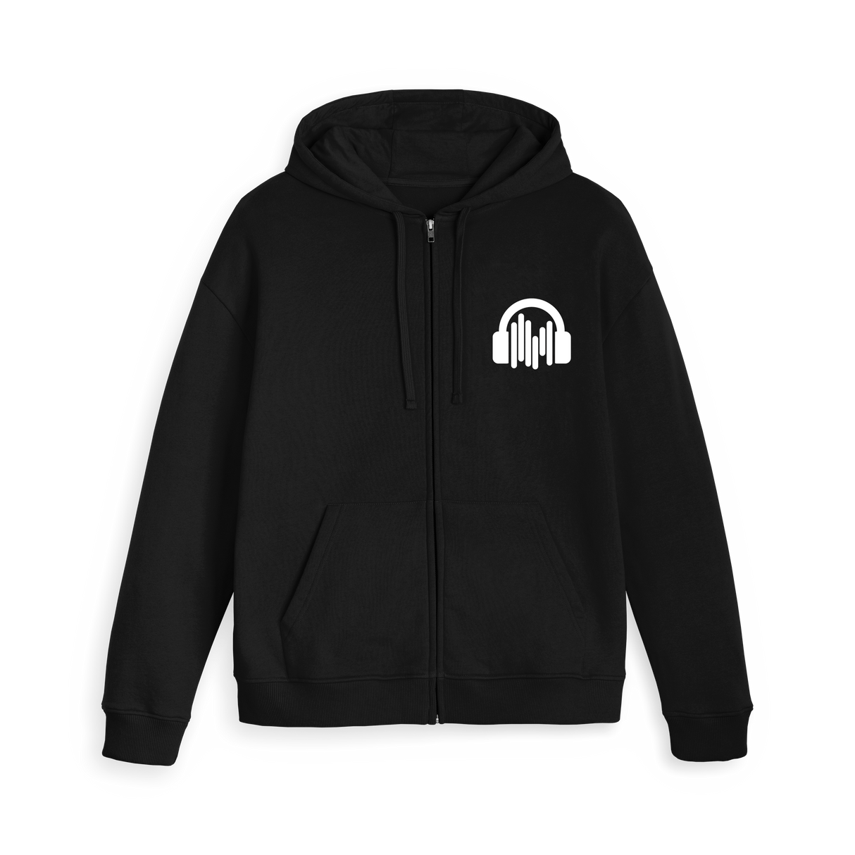 Black Zip hoody Front