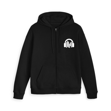 Black Zip hoody Front