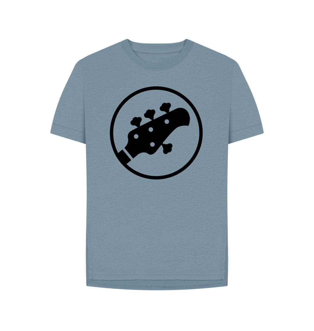 Stone Blue Womens Stingray Guitar Head T-shirt