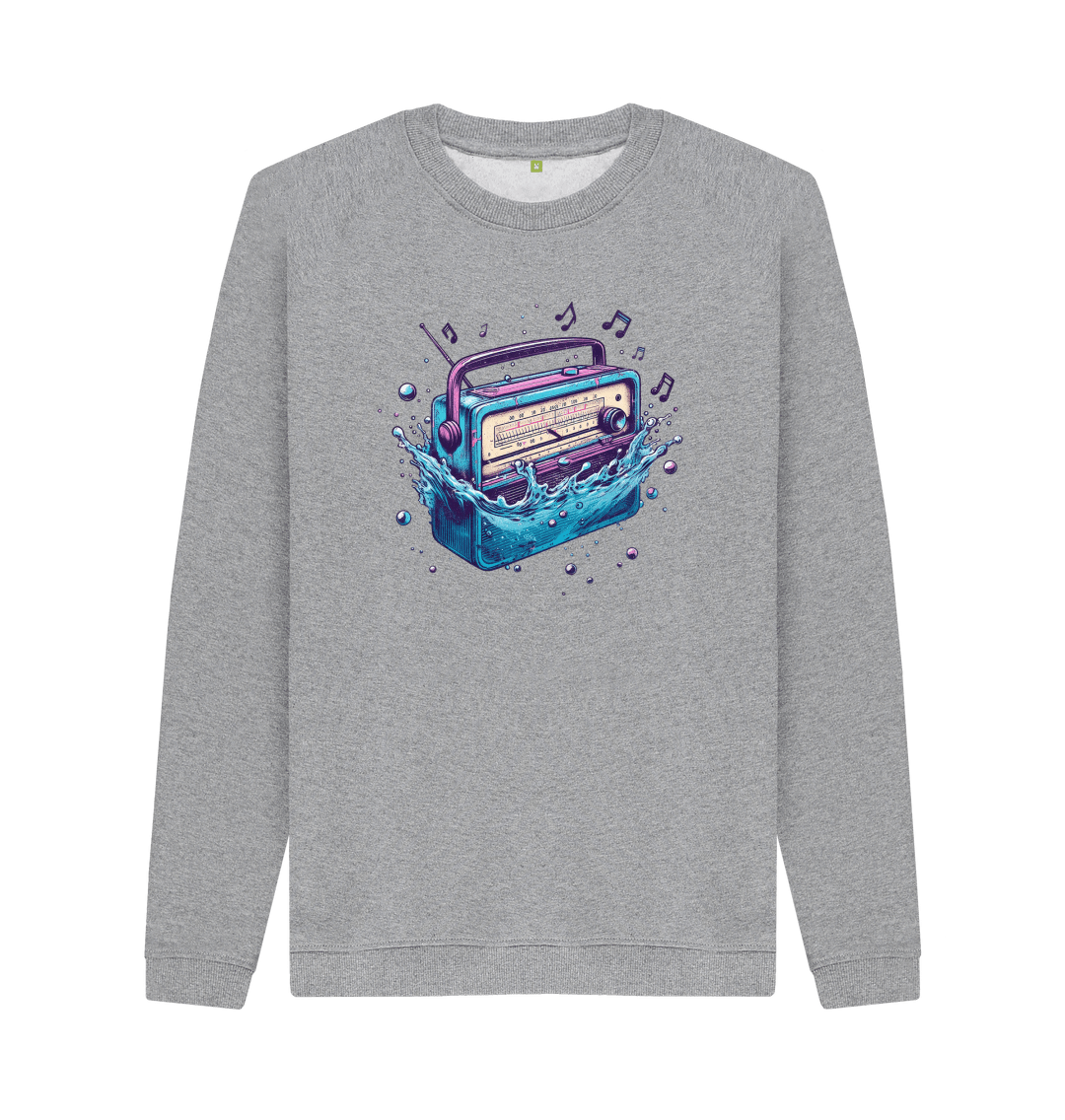 Light Heather Printed Sweater Front