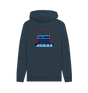 Navy Neon Moog Style Synth Mens Hoodie