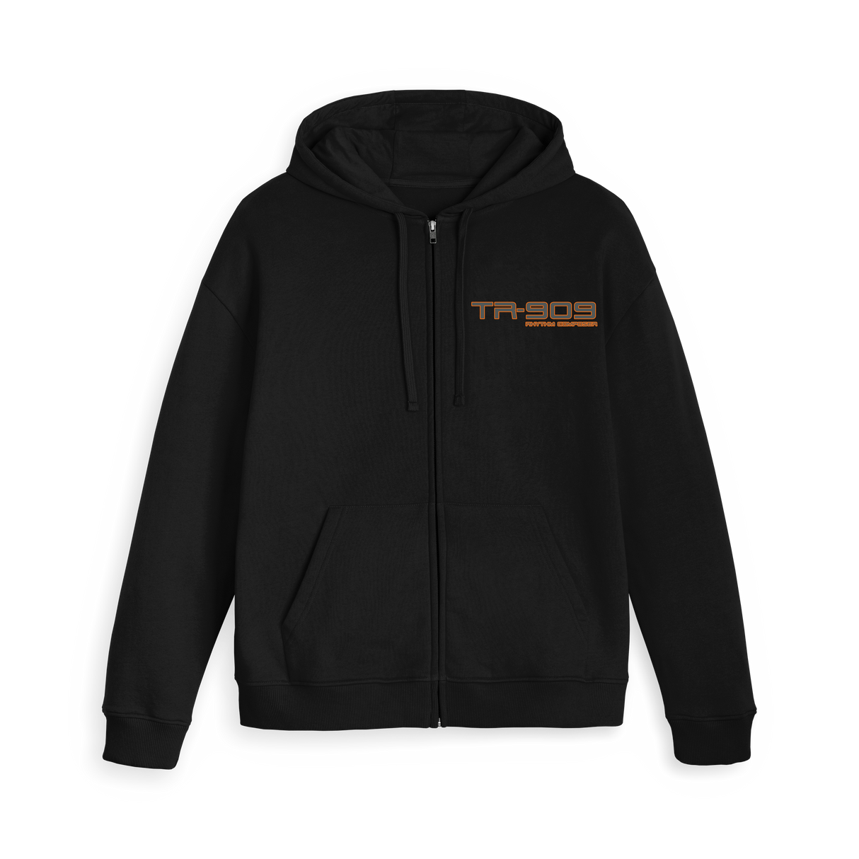 Black Zip hoody Front