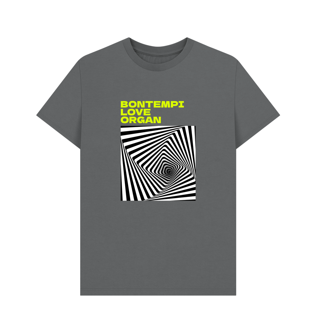 Slate Grey Bontempi Love Organ Green & Black Graphic Mens T-Shirt