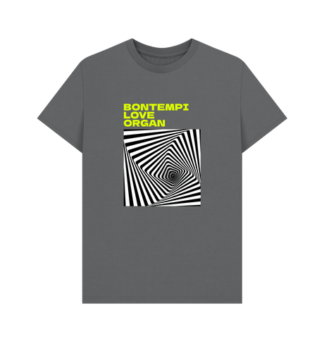Slate Grey Bontempi Love Organ Green & Black Graphic Mens T-Shirt