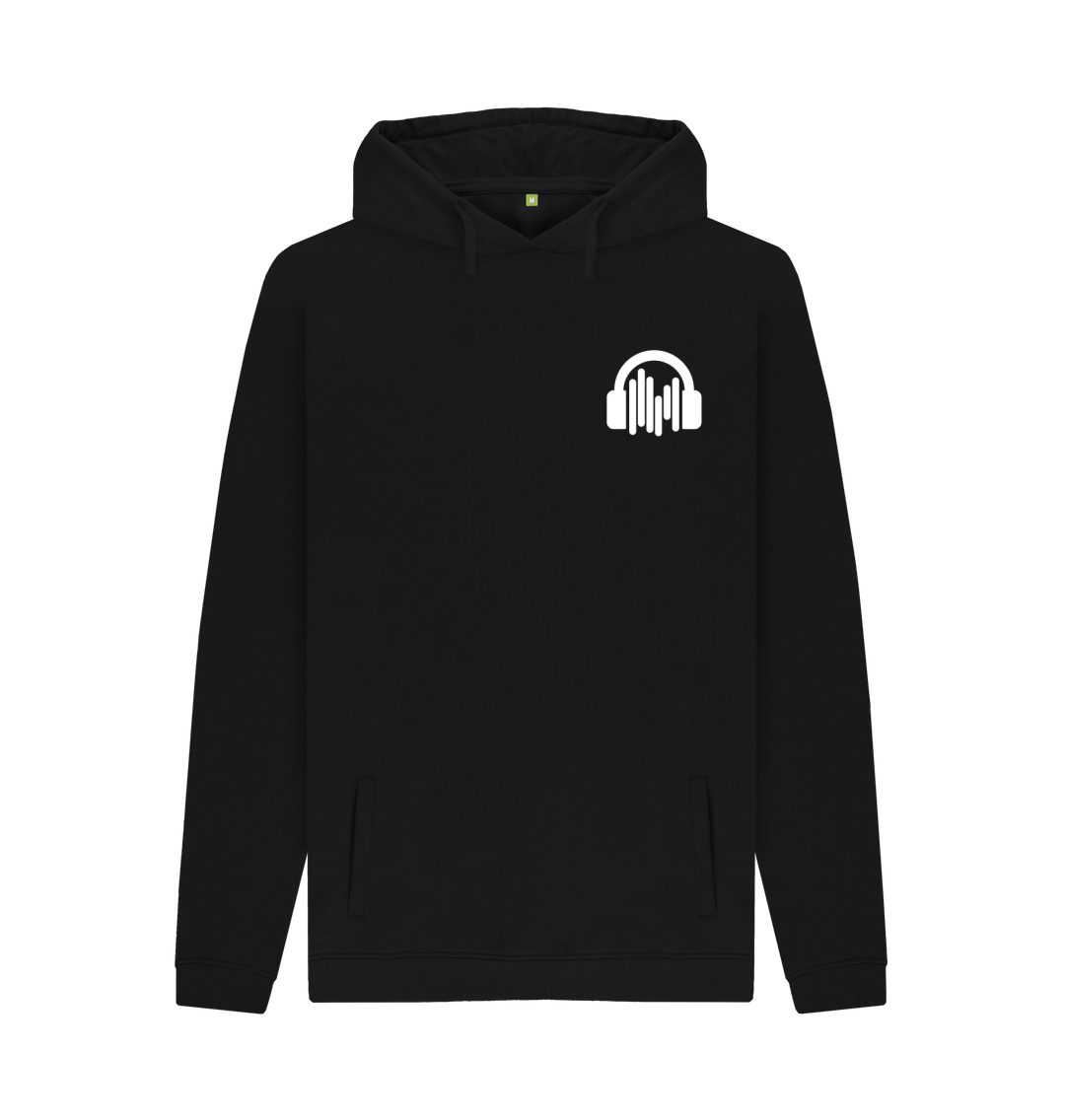 Black Printed Hoody Front
