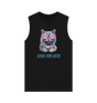 Black \"Cool For Cats\" Graphic Mens Vest