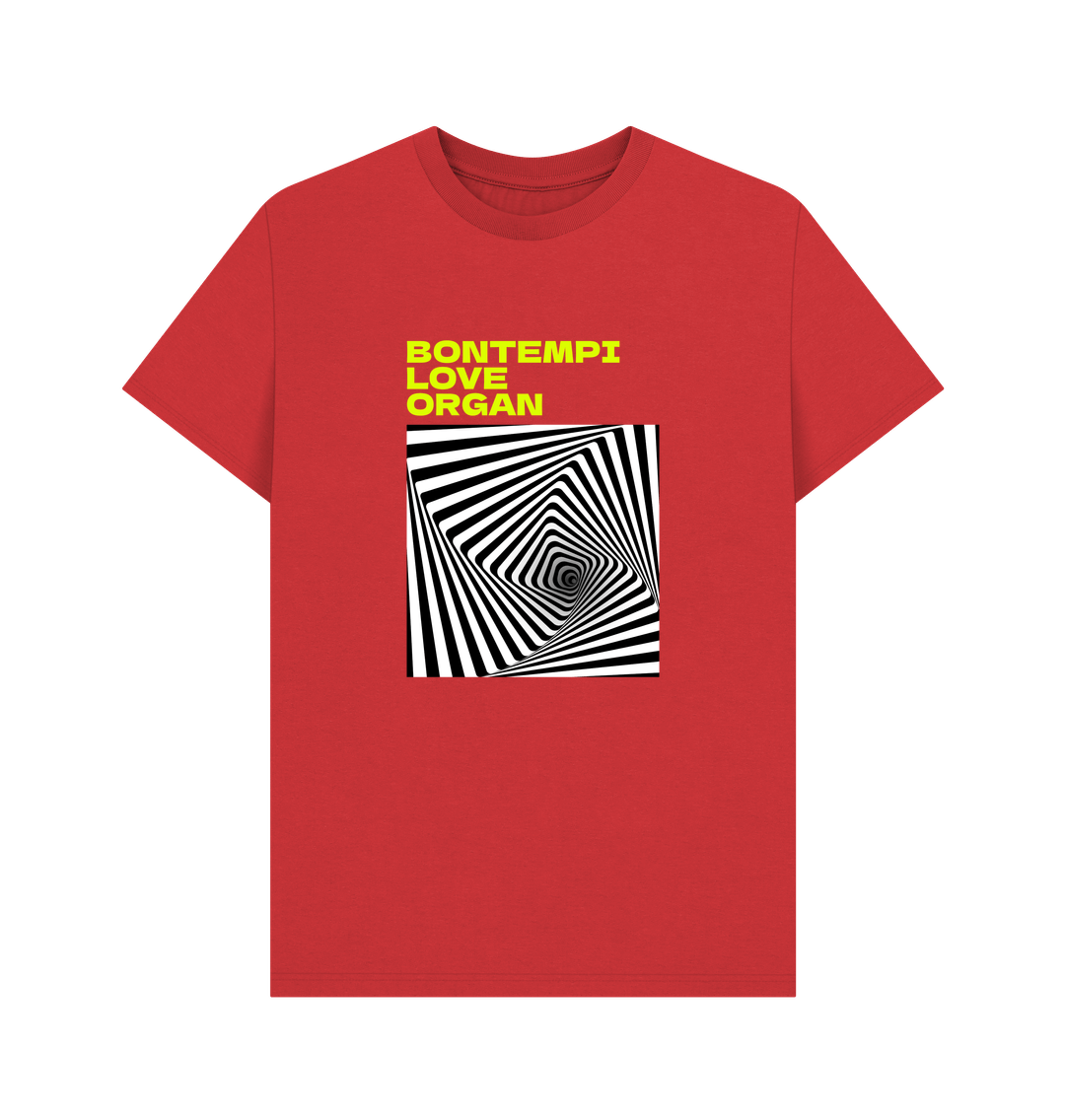 Red Bontempi Love Organ Green & Black Graphic Mens T-Shirt