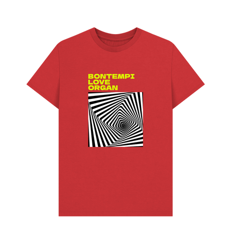 Red Bontempi Love Organ Green & Black Graphic Mens T-Shirt
