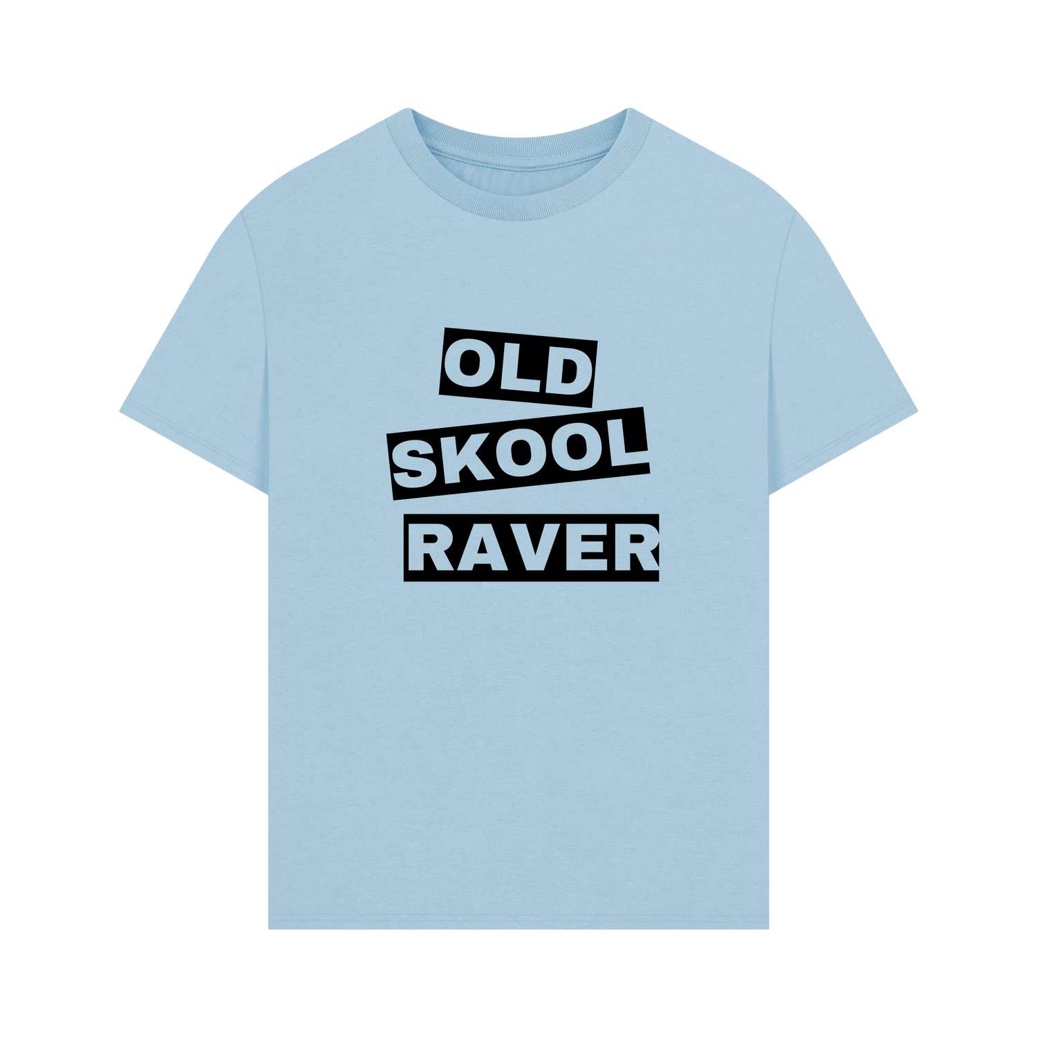 Milky Blue Printed T-shirt Front