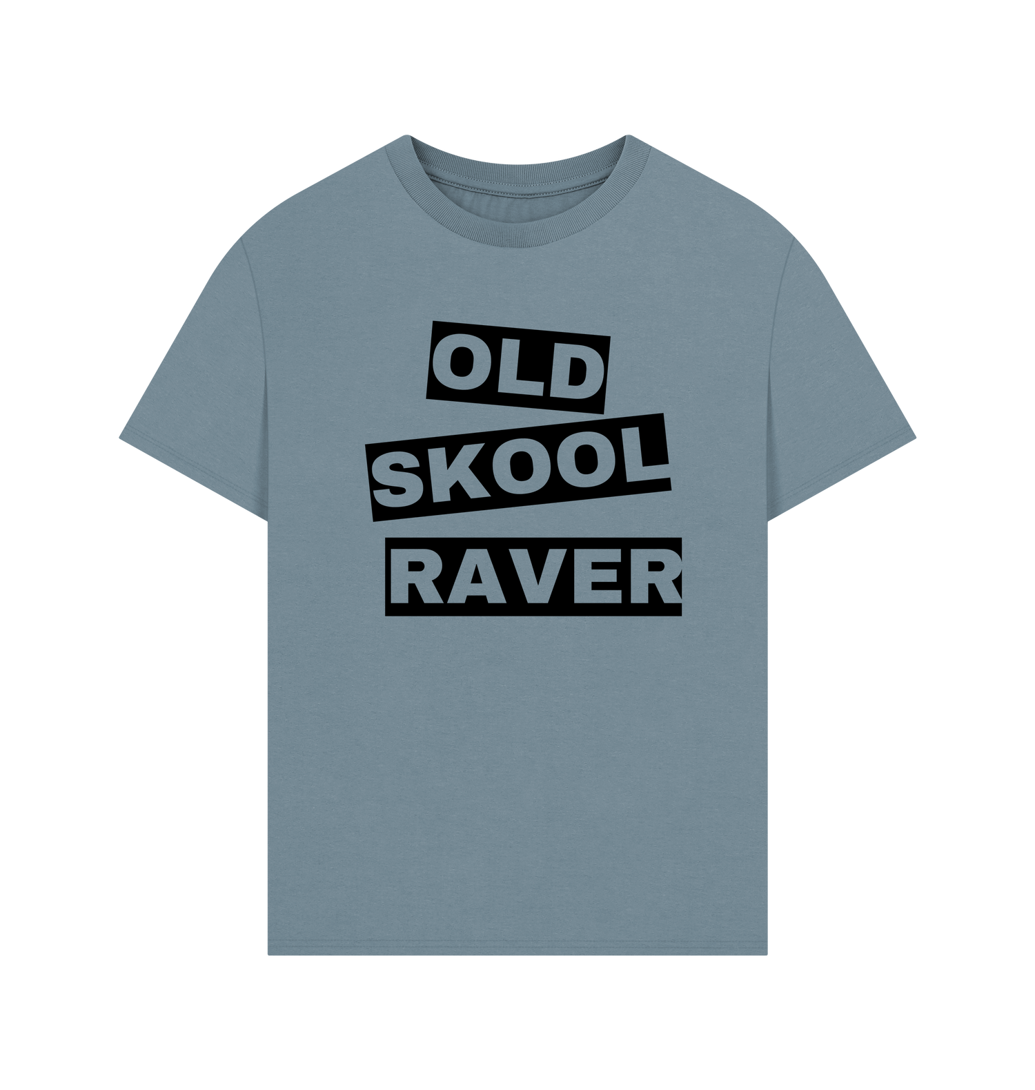 Stone Blue Printed T-shirt Front