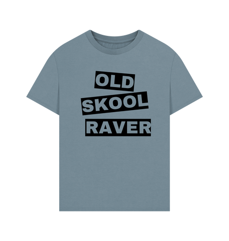 Stone Blue Printed T-shirt Front