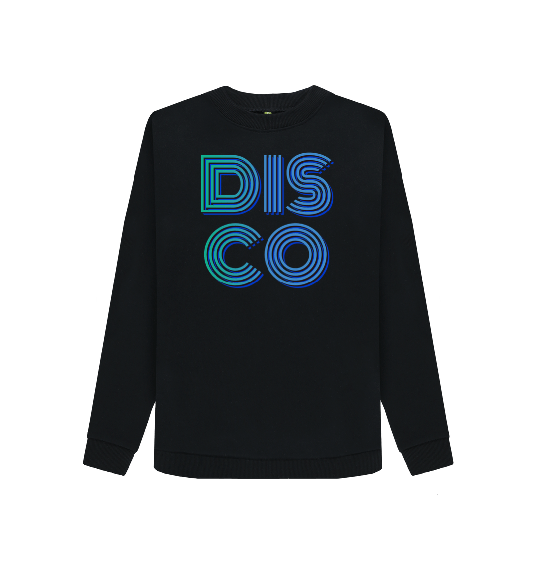 Black Printed Sweater Front
