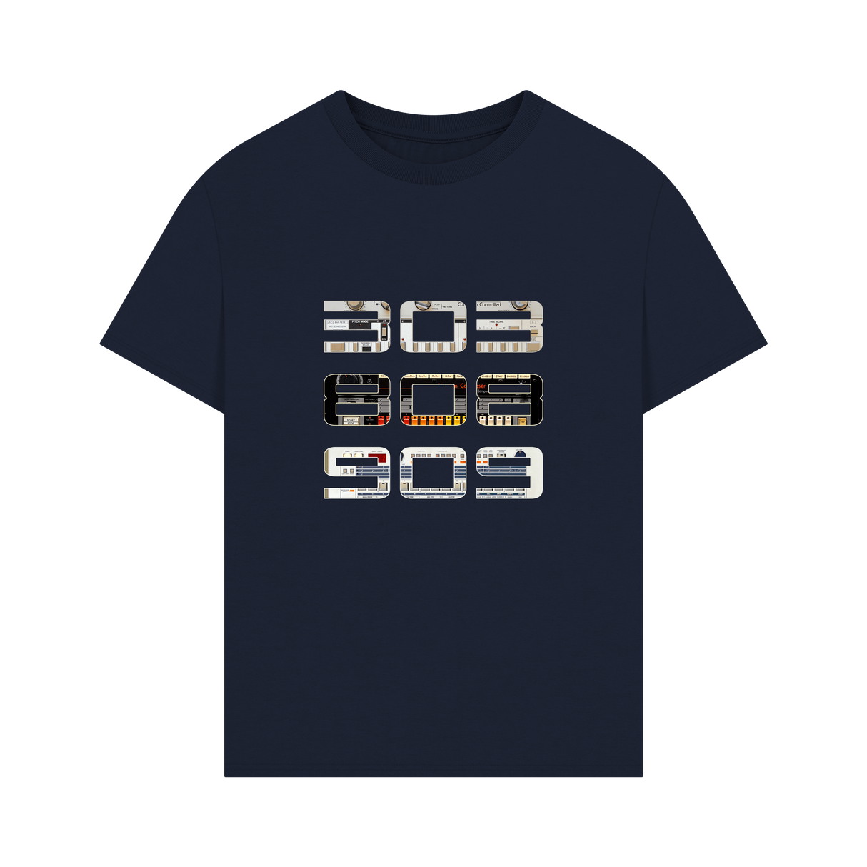 Navy Printed T-shirt Front