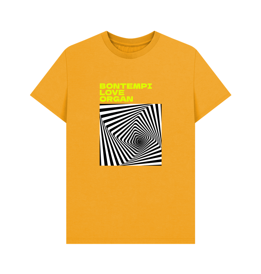 Mustard Bontempi Love Organ Green & Black Graphic Mens T-Shirt