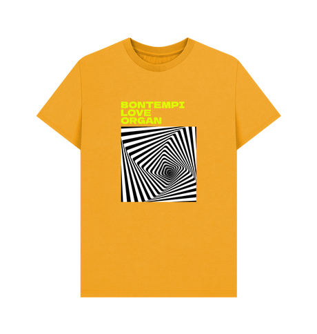 Mustard Bontempi Love Organ Green & Black Graphic Mens T-Shirt