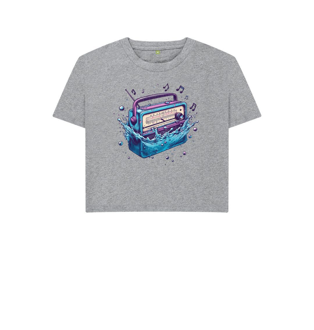 Athletic Grey Women's Sync Or Swim Boxy Fit T-Shirt