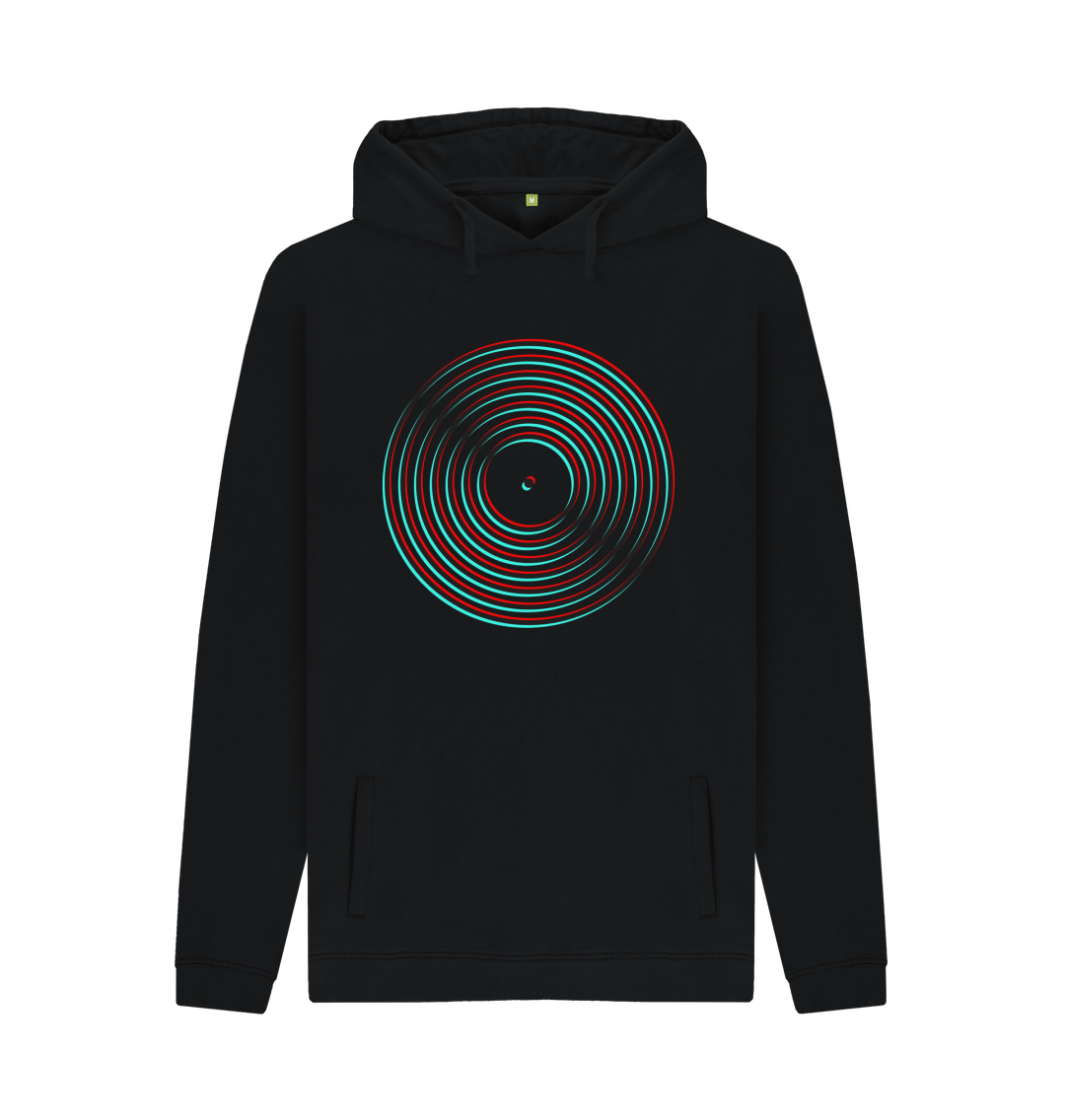 Black Printed Hoody Front