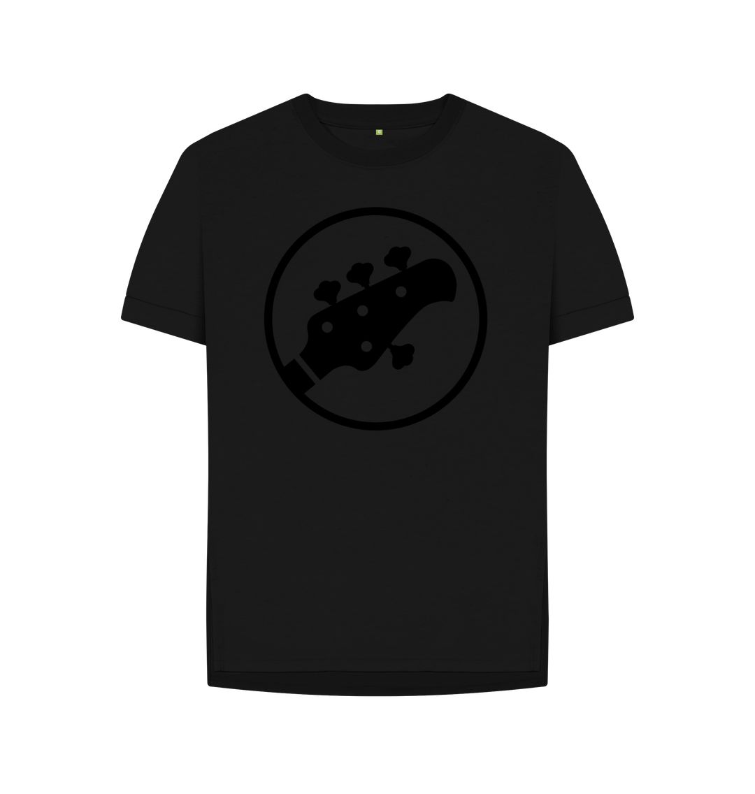 Black Womens Stingray Guitar Head T-shirt