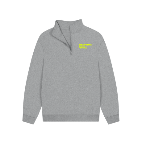 Athletic Grey Bontempi Love Organ Unisex Quarter Zip Sweatshirt with pocket logo