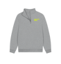 Athletic Grey Bontempi Love Organ Unisex Quarter Zip Sweatshirt with pocket logo