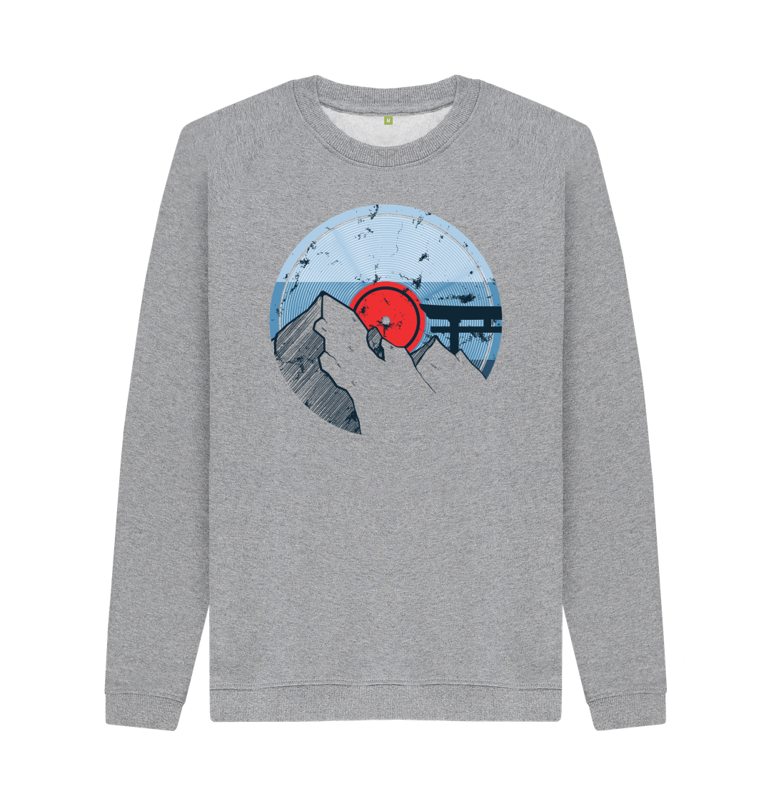 Light Heather Printed Sweater Front