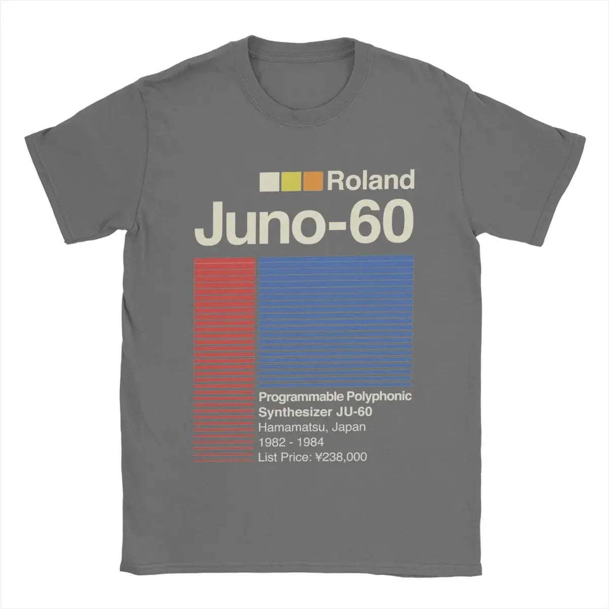 Roland Juno 60 Synthesiser Horizontal Logo T-Shirt