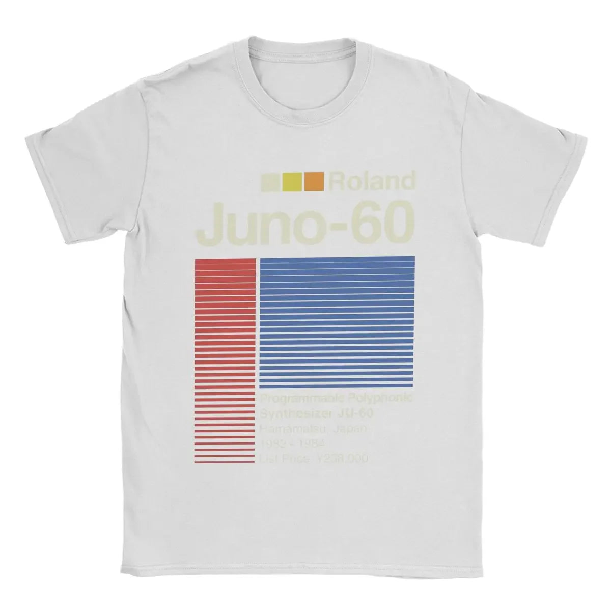 Roland Juno 60 Synthesiser Horizontal Logo T-Shirt