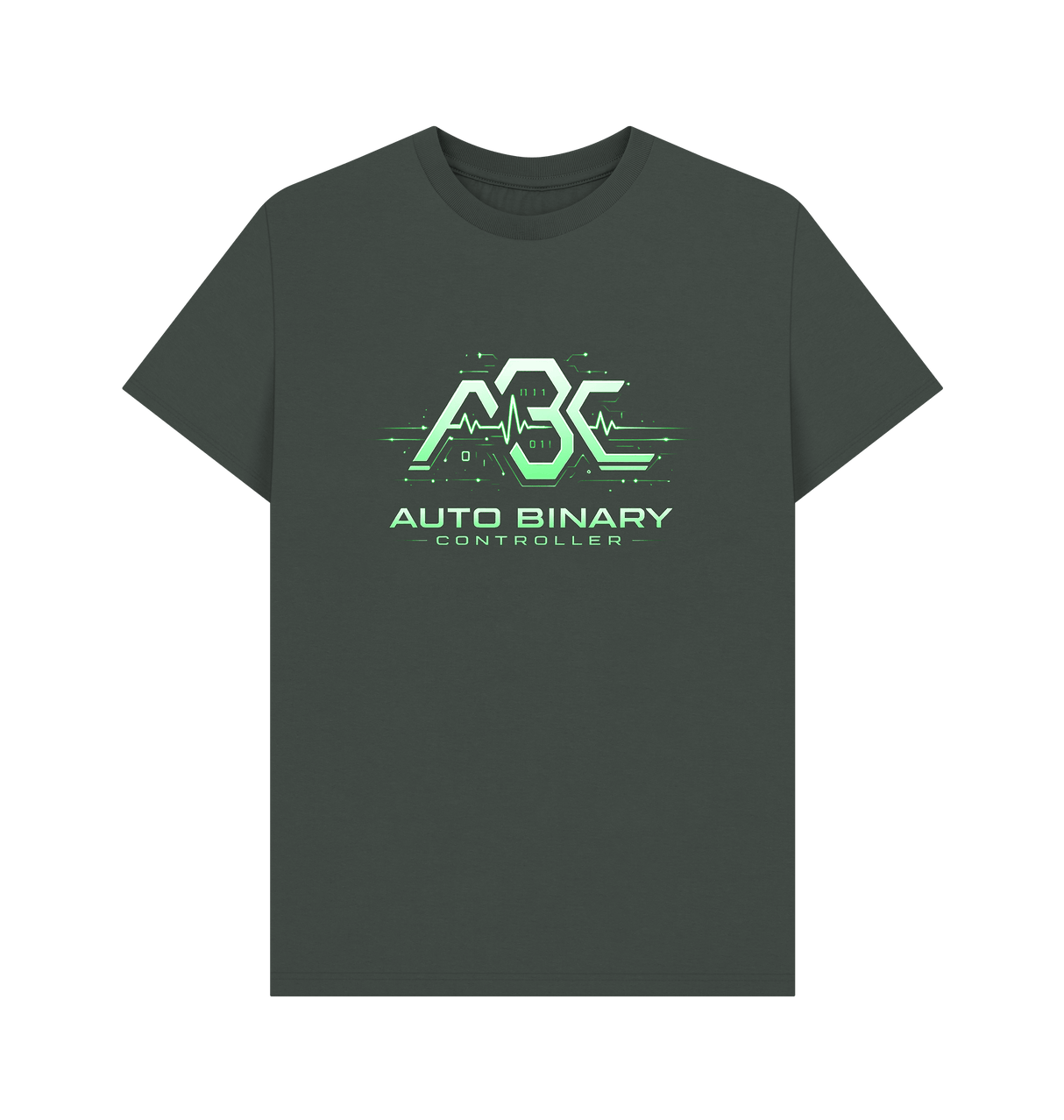 Dark Grey Printed T-shirt Front