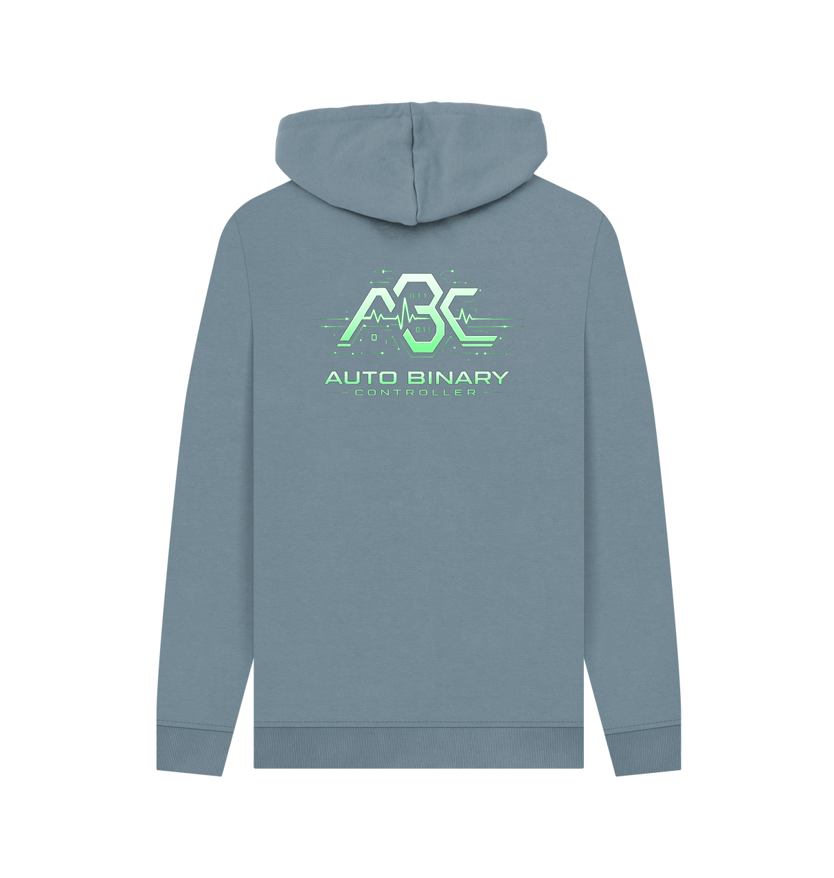 Stone Blue Printed Hoody Back