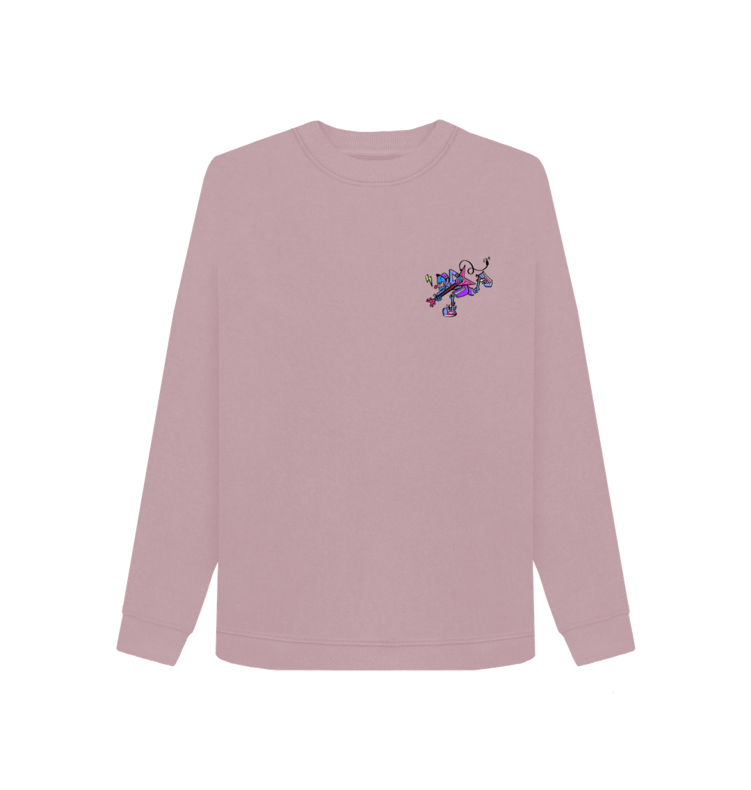Mauve Printed Sweater Front