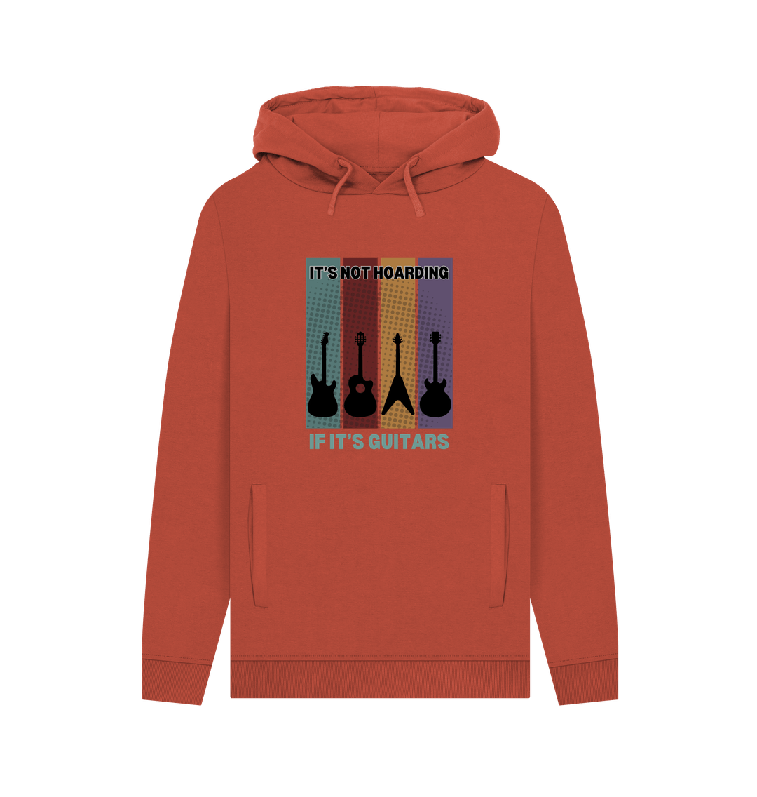 Rust \"It's Not Hoarding If It's Guitars\" Guitarist Mens Hoodie