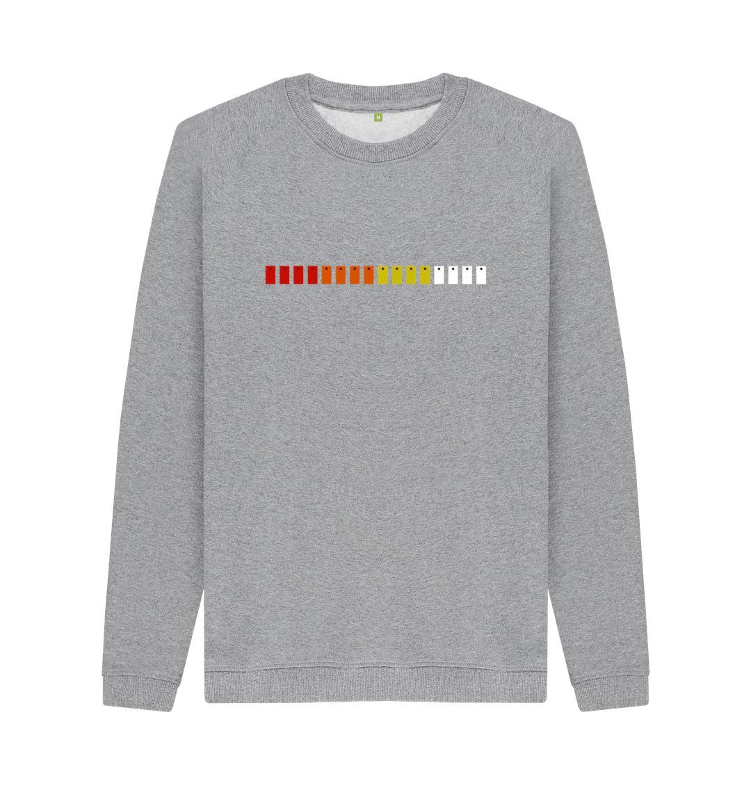 Light Heather Mens TR-808 Simple Pad Sweater