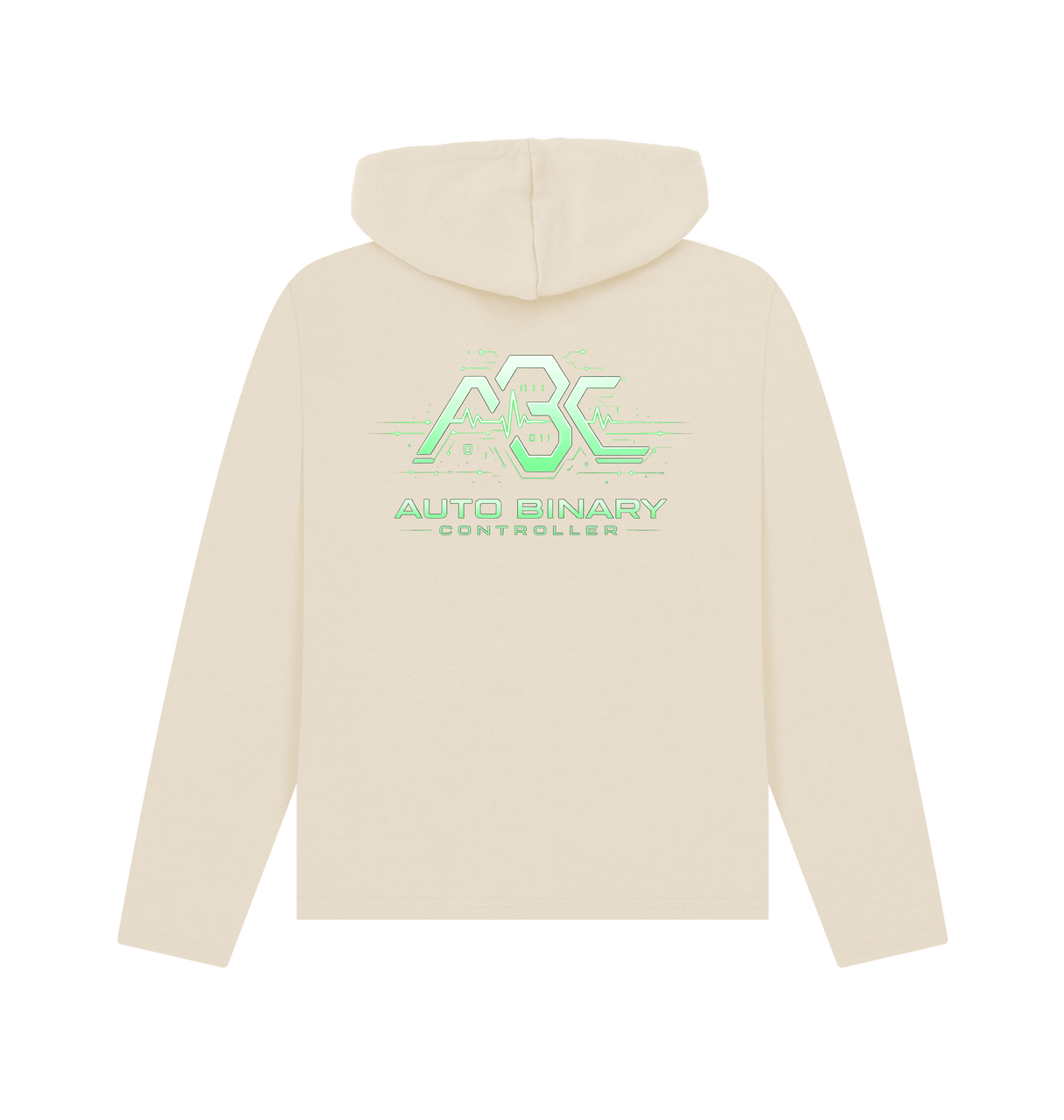 Oat Printed Hoody Back