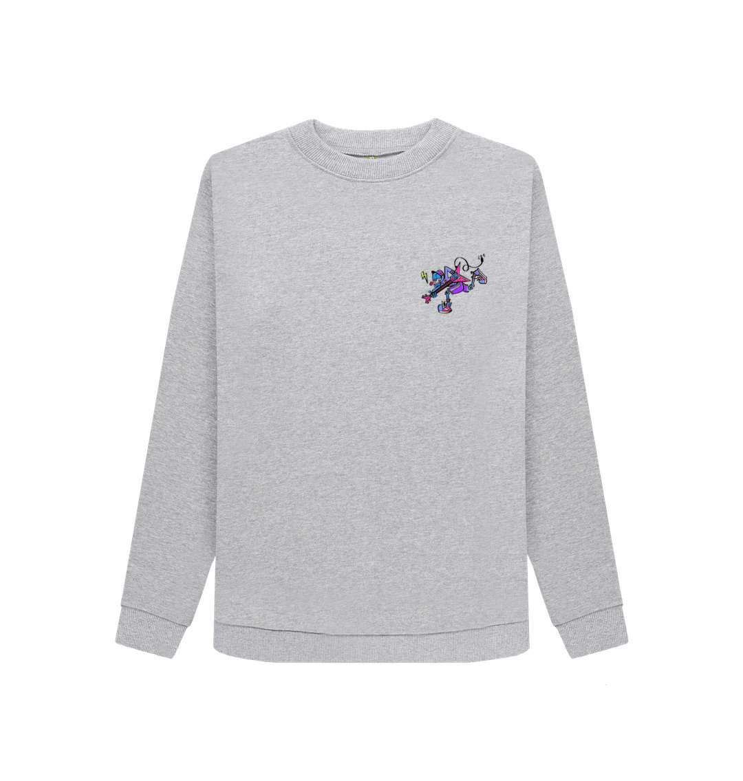 Light Heather Printed Sweater Front