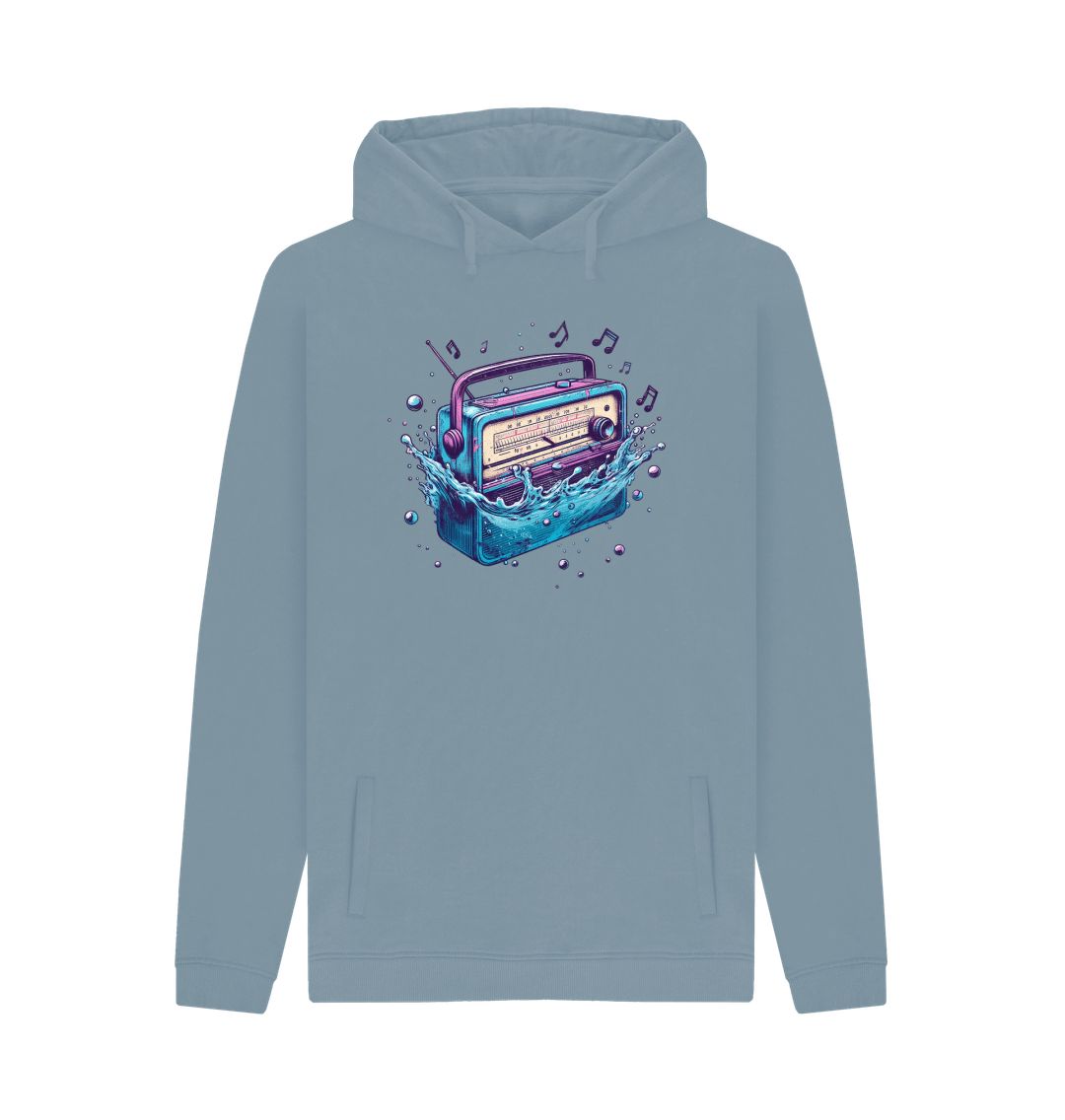 Stone Blue Men's Sync Or Swim Hoodie