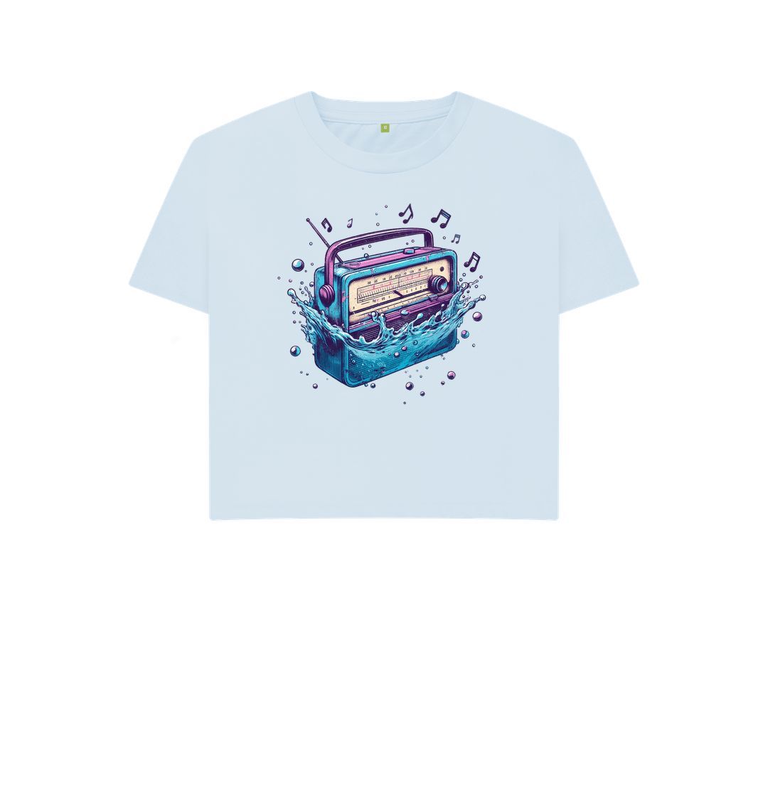 Sky Blue Women's Sync Or Swim Boxy Fit T-Shirt