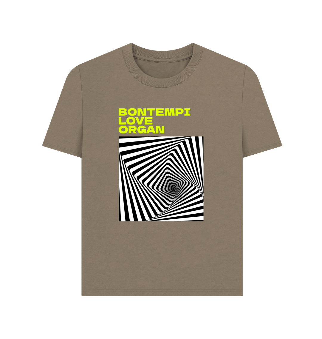 Willow Bontempi Love Organ Green & Black Graphic Womens T-Shirt